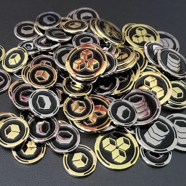 Twilight Imperium | Trade Good and Commodity Double-Sided Metal Token Set | Pre-Order | Early July Release for Enameled Tokens