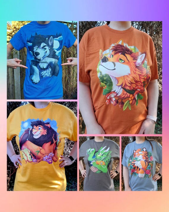 Furry Tshirts - Dragons, Tigers, Foxes, Wolves and Lions