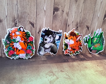 Furry Stickers - Dragons, Wolves, Foxes and Tigers