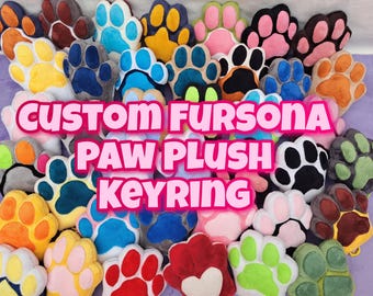 Custom Plushie - Fursona Paw Keyring