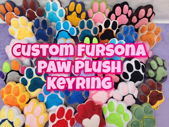 Custom Plushie - Fursona Paw Keyring