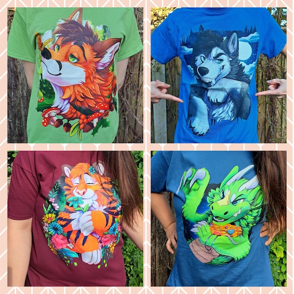 Furry Tshirts - Dragons, Tigers, Foxes and Wolves