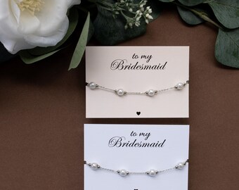 Pearl Bead Bracelet | Bridesmaid gift | Gold Silver Pearl Bead Bracelet | Bridesmaid box addition | Wedding favor