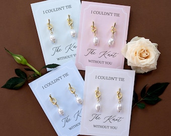 Tie the Knot Earrings | Bridesmaid Proposal Gift | Bridal Party Gift | Bridesmaid Favor