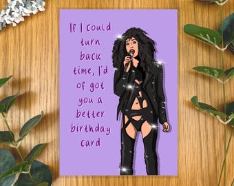 ICONS! - Cher Themed Birthday Card