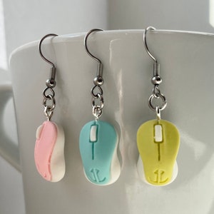 Computer mouse science earrings, nerdy student girl jewelry, tech teacher gift, AI PC MAC keyboard earrings, apple lover data robot earrings