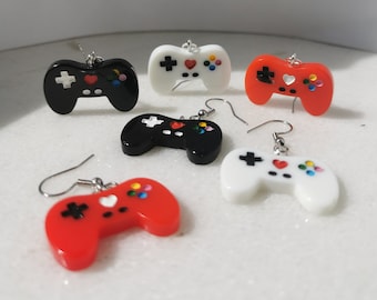 Boucles d'oreilles gamepad gamer, fille nerd contrôleur joystick game boy bijoux, cadeau de jeu de console, accessoires de charme de cosplay de jeu vidéo