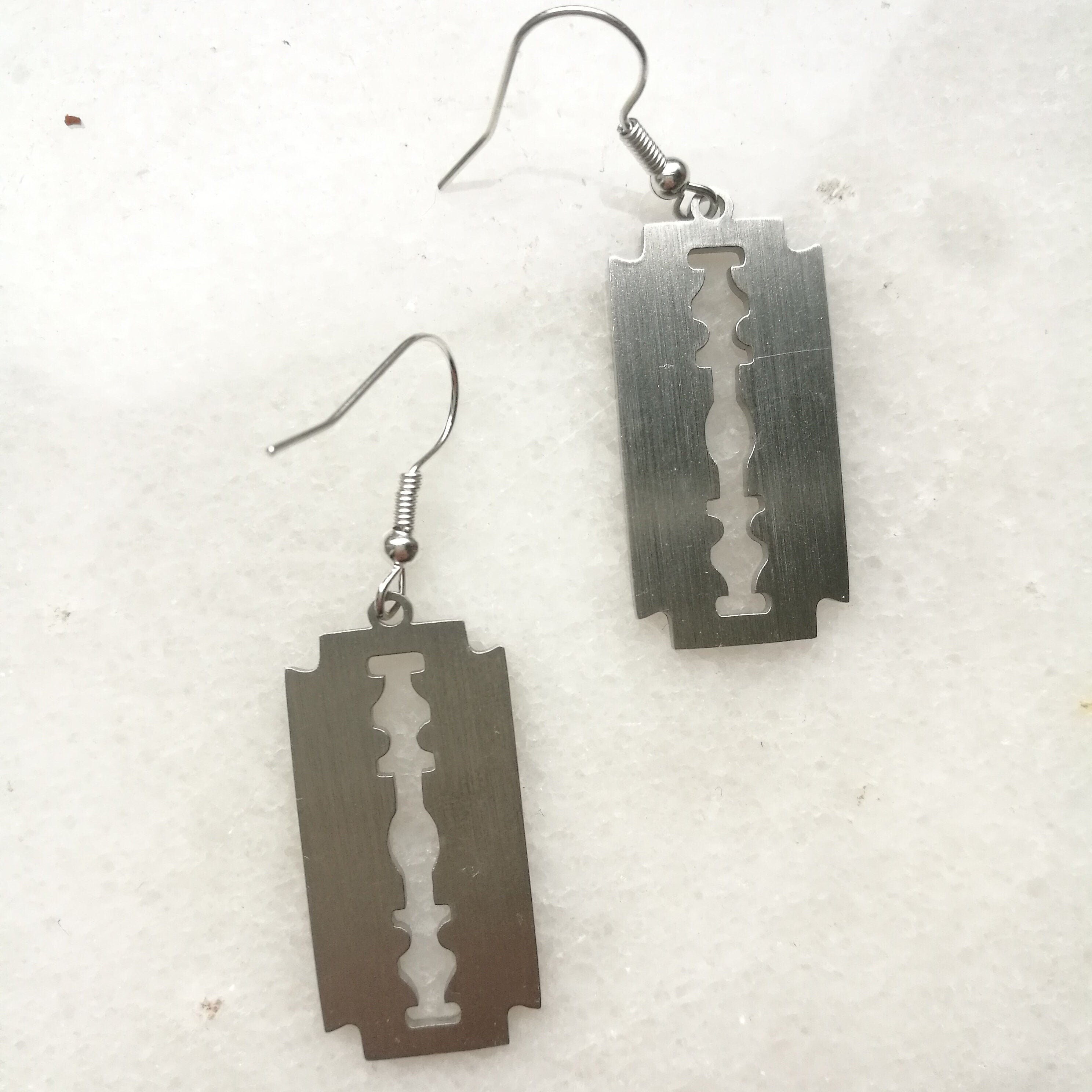Emo Razorblade Print Razor Blade Emo Earrings, Punk Goth Alt Earrings, Grunge Alternative ...