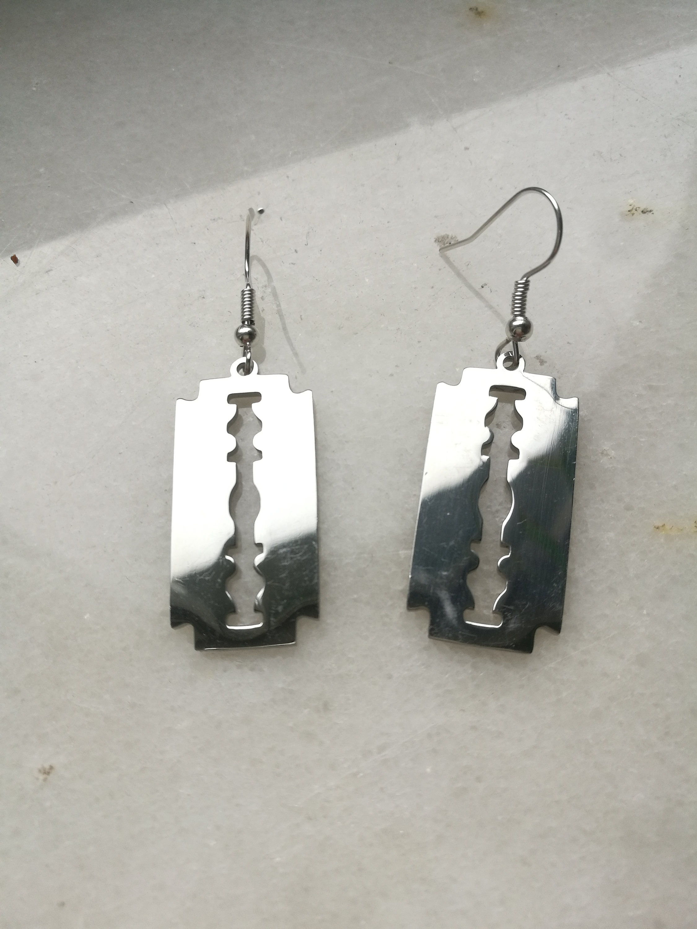 Emo Razorblade Print Razor Blade Emo Earrings, Punk Goth Alt Earrings, Grunge Alternative ...