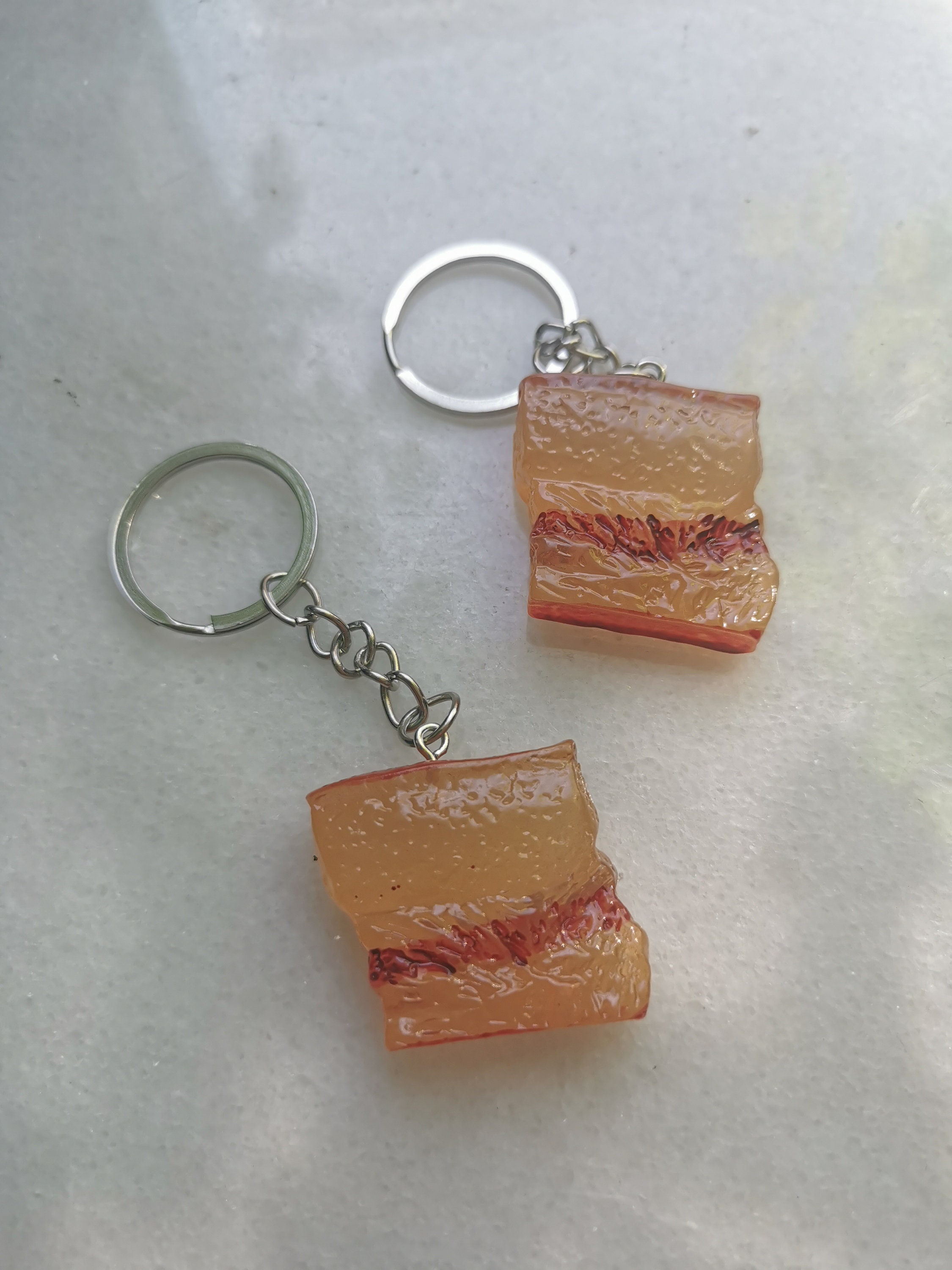 ♡ハワイアンハムステーキ♡ ぶた チャーム キーホルダー