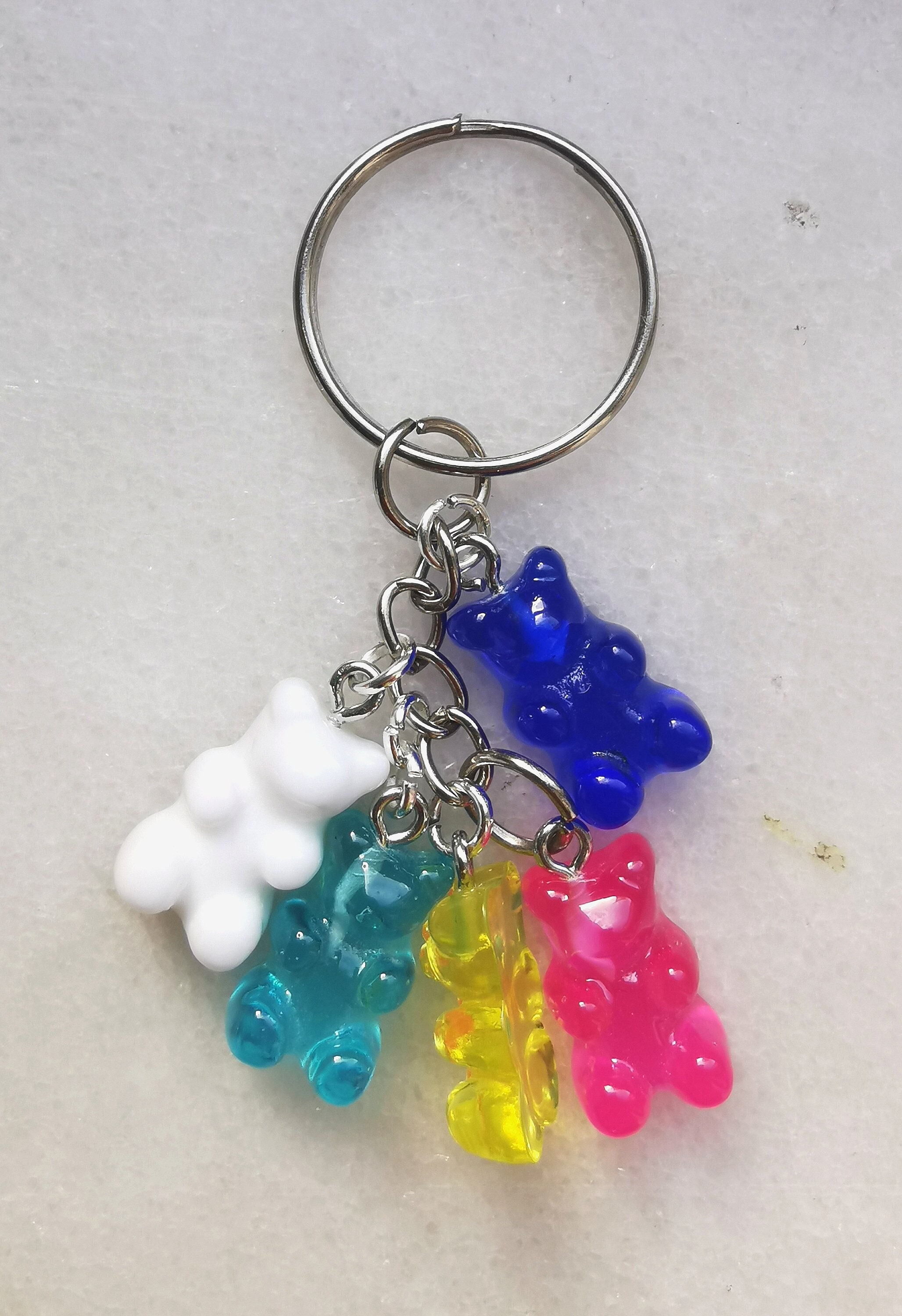 Kidcore Keychains Gummy Bear Keychain, Candy Car Bag Keyring, Kid Fun Small Teddy Bear ...
