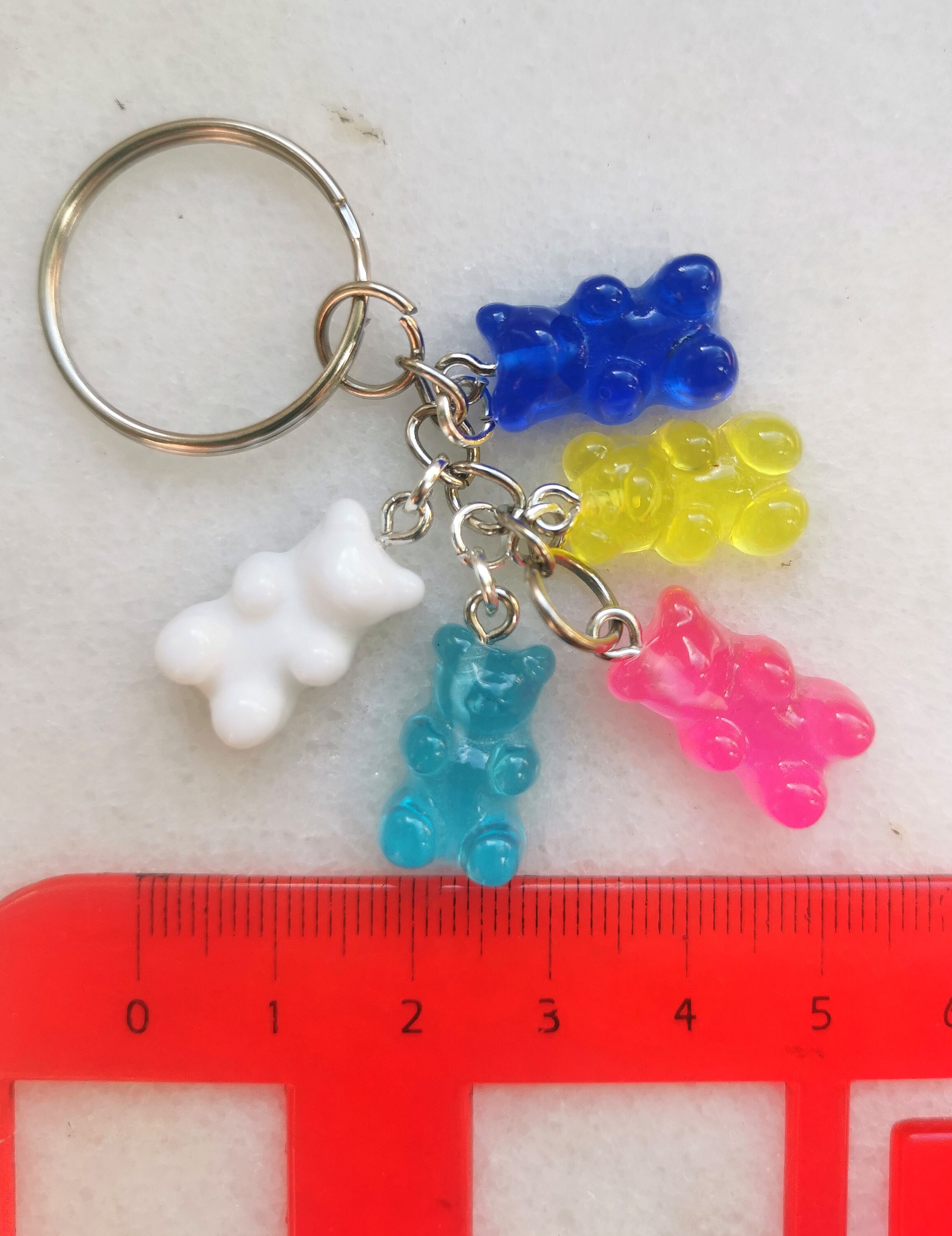 Kidcore Keychains Gummy Bear Keychain, Candy Car Bag Keyring, Kid Fun Small Teddy Bear ...