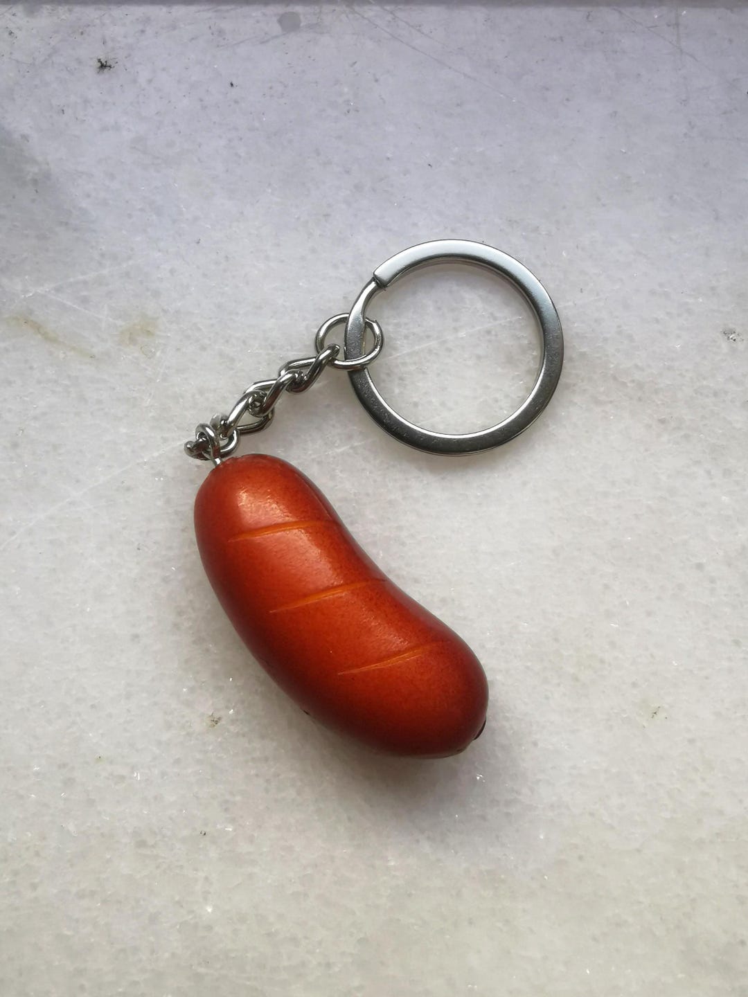 Sausage Keychain, Hot Dog Keyring, BBQ Beef Pork Smoked Sausage ...