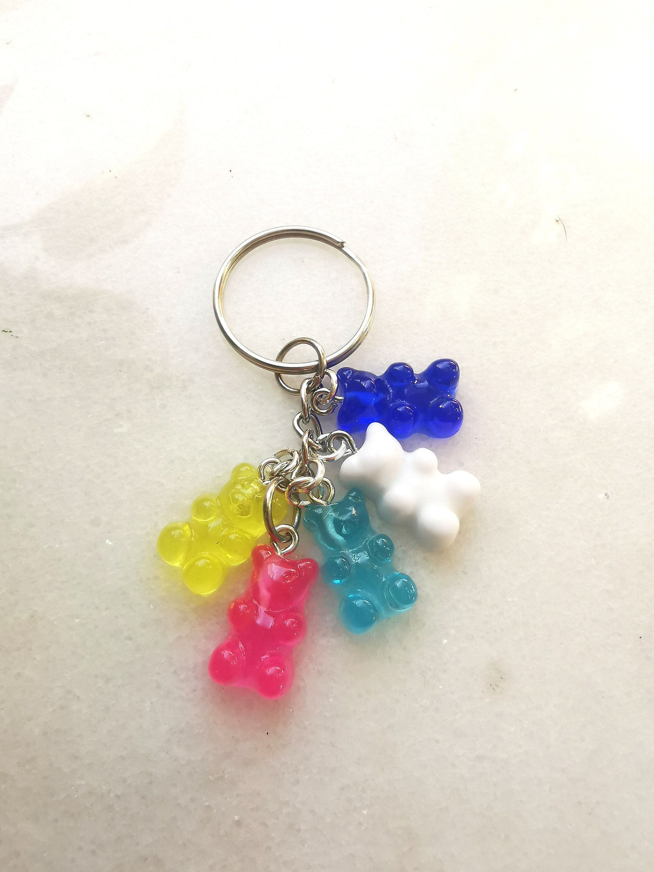 Kidcore Keychains Gummy Bear Keychain, Candy Car Bag Keyring, Kid Fun Small Teddy Bear ...