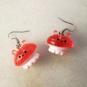 Boucles d’oreilles de calmar de poulpe, bijoux de fête de plage de mer, créature océanique de skylla scylla kraken, cadeau d’étudiant marin, cadeau d’amoureux des animaux de poulpe de dessin animé