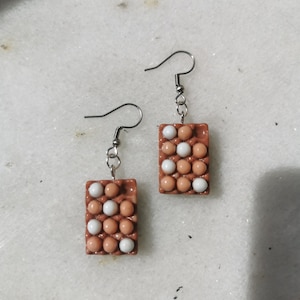 Hen chicken egg box earrings, farm organic healthy food jewelry, eggs holder tray, cottagecore farm girl cool gift, hens party charm favours