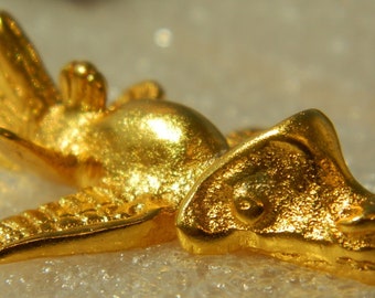 Pre-Colombian Golden Flyer III - A Replica Pin Inspired by Ancient Objects from the Tolima/”Quimbaya” Culture. LG & SM