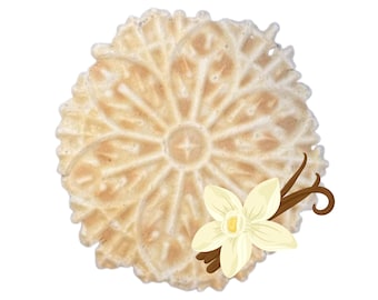 Vanilla Pizzelle Cookies, Crispy Waffle Treat