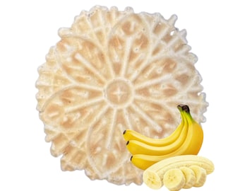 Banana Pizzelles, Thin Crispy Waffle Cookies