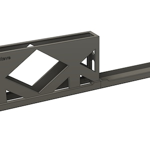 以下が含まれることがあります： グレーの3Dプリントされた収納ラックで、引き出し付きです。ラックは幾何学模様で、側面には「Print3DSteve」という文字が印刷されています。