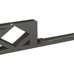 May include: A 3D printed grey plastic storage box with a sliding drawer. The box has a geometric design and the text "Print3DStore" is printed on the side.