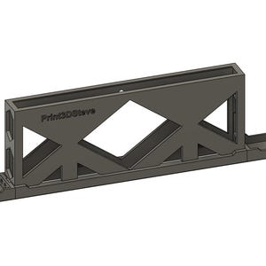 May include: A gray 3D printed model of a bridge with the text "Print3Dhere" on the side.