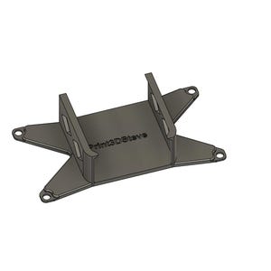 May include: A gray, star-shaped 3D-printed bracket with two vertical supports and four mounting holes. The text "Print3DStave" is printed on the base. The bracket is designed to hold an object.