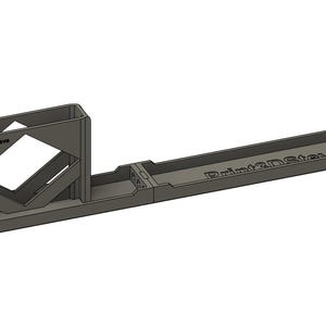 以下が含まれることがあります： 長方形のベースと正方形の垂直セクションを持つ、グレーのプラスチック製の3Dプリントオブジェクト。ベースには「Remarkable」というテキストが印刷されています。