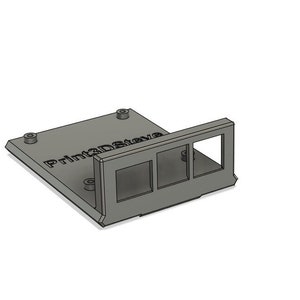 May include: A grey 3D printed plastic base with the text "Print2DStore" and two rectangular openings.