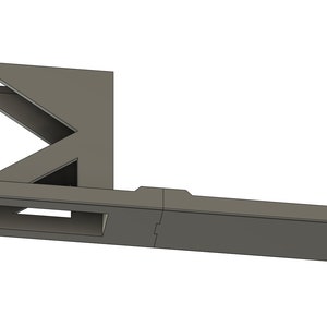 May include: A 3D printed gray plastic shelf bracket with a rectangular base and a vertical support with a square opening. The bracket has the text "Print3DStore" printed on the vertical support.