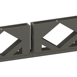 May include: A 3D printed black plastic shelf bracket with a diamond-shaped cutout and the text "Print3DSteve". The bracket is designed to be used in pairs.