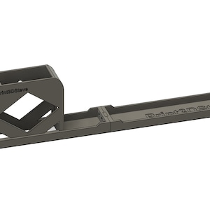 May include: A 3D printed gray plastic tray with a raised section on one end. The tray is labeled "Print3DStore" and has a small rectangular opening in the raised section.