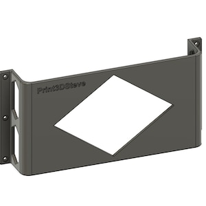 May include: A dark gray 3D-printed bracket with a diamond-shaped cutout. The bracket has mounting holes on the sides and the text "Print3DSteve" is visible on the front.