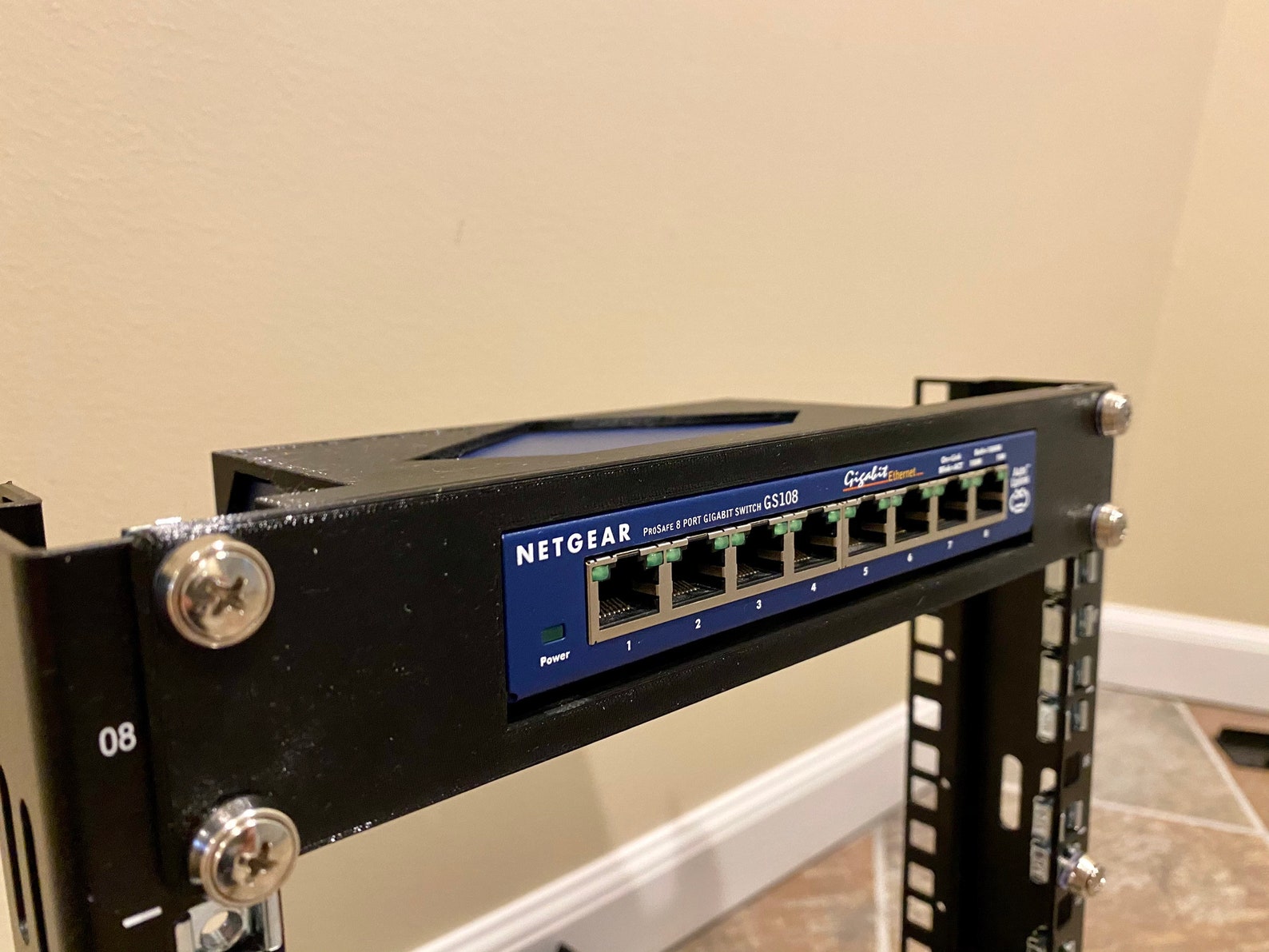 NETGEAR GS108 Switch 10in Half Rack 1U Mount Etsy