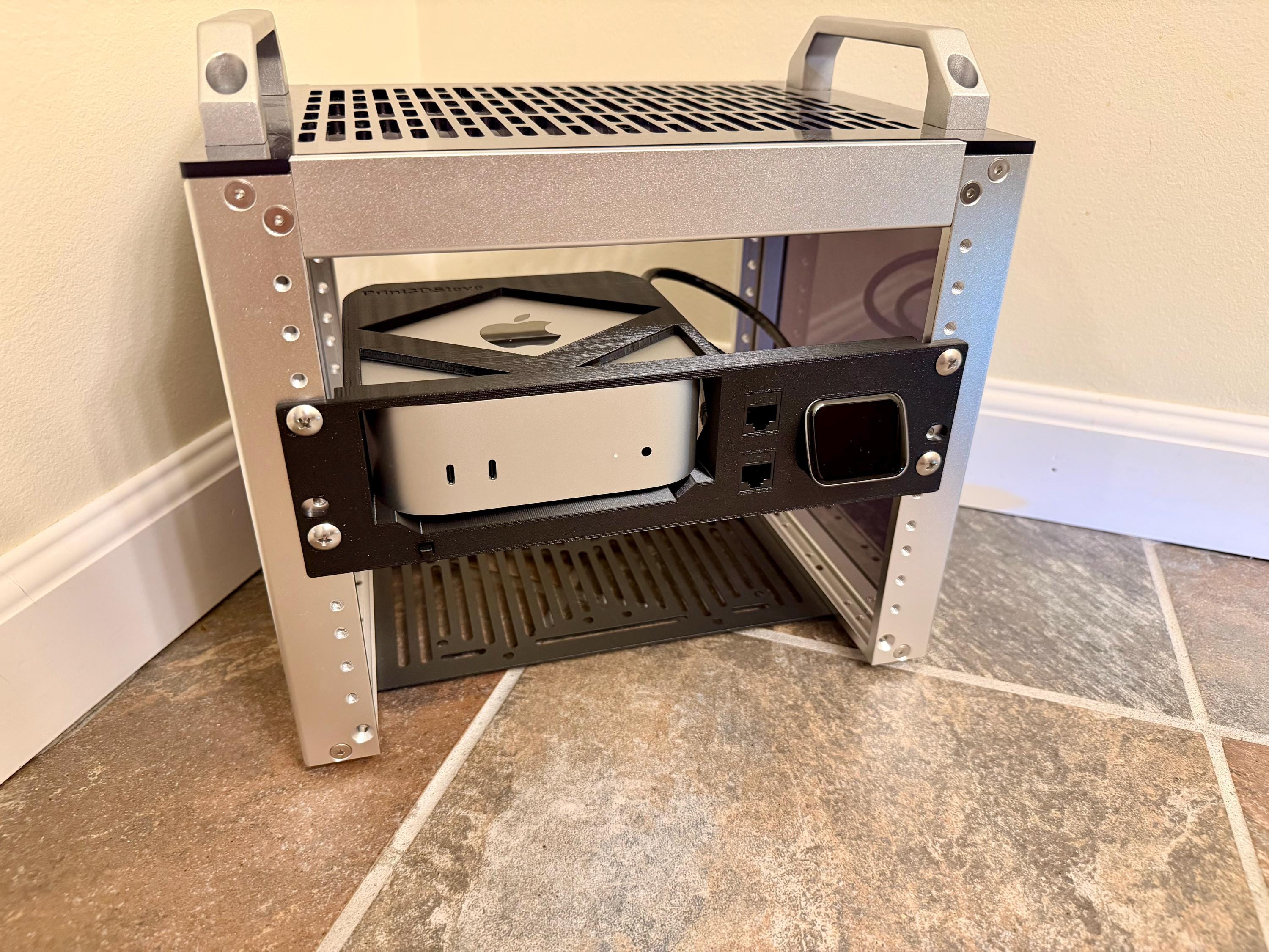 Mac Mini M4 2024 and Jetkvm - 10in Mini Rack Mount - Etsy
