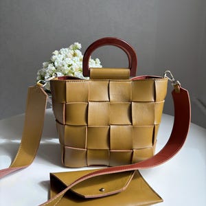 Handmade Leather Cassette Bag, Woven Leather Bag, Woven Leather Clutch, Beige Braided Bag, Woven Bag, Beige Leather Bag, Woman Leather Bag