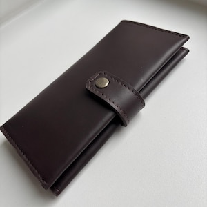 Handmade Leather Wallet, Unisex Leather Wallet, Leather Wallet, Leather Purse, Brown Color Wallet, Brown Leather Wallet, Dark Brown Wallet