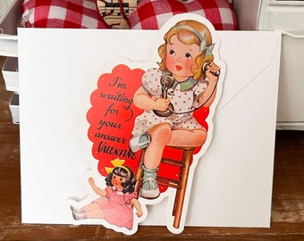 Vintage / Retro Valentin's Day Card, Decor