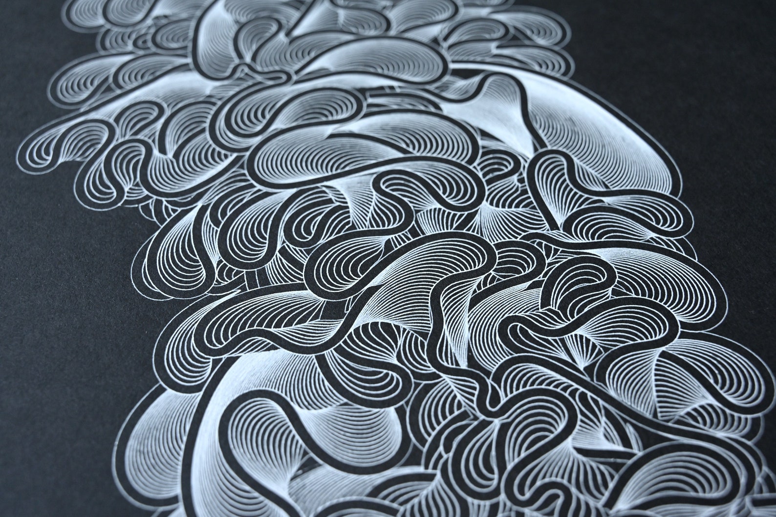 Meander Art 3 abstract modern wall art generative art Etsy