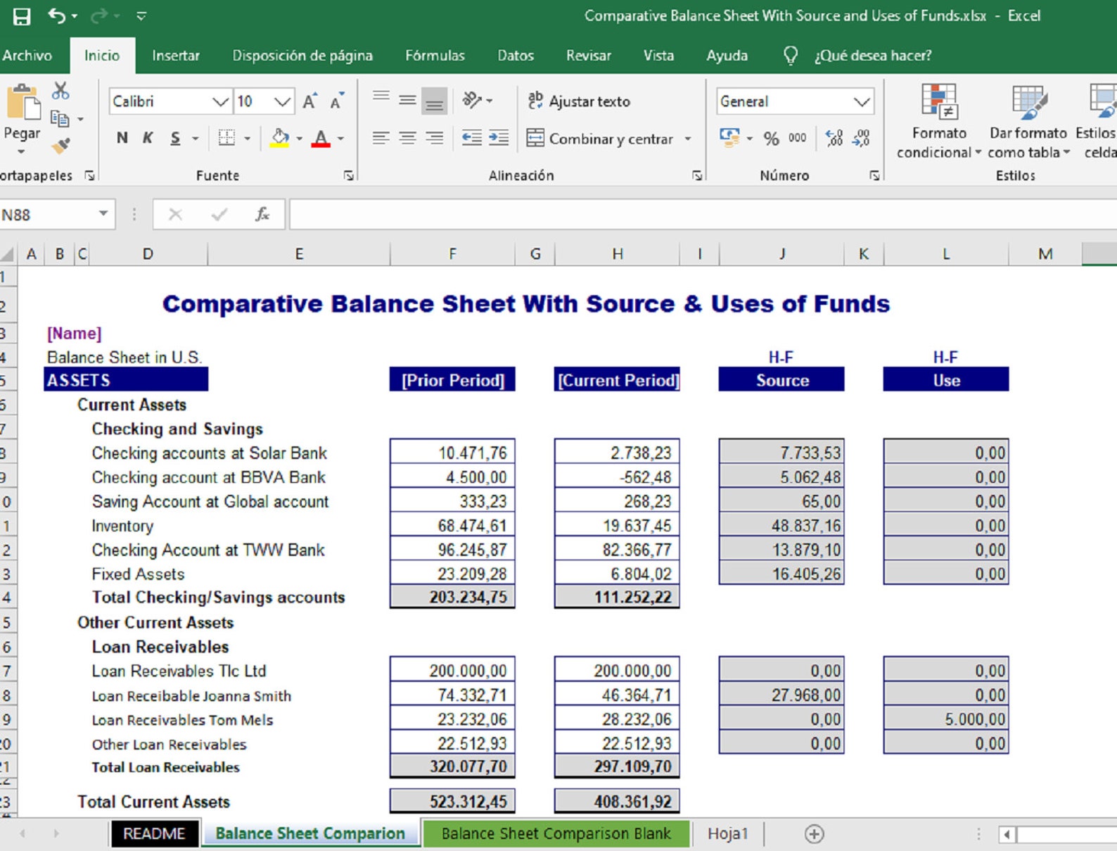excel-template-statement-of-source-and-use-of-funds-cash-flow-etsy-israel