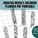 Printable Coloring Calendar, Monthly, Weekly and Daily Planner, Undated ...