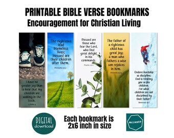 Printable Bible Verse Bookmarks: Christian Encouragement (PDF Download)