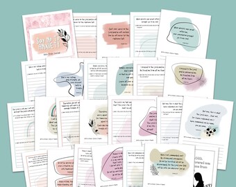Anxiety Bible Study Journal with Guided Prompts (PDF Printable)