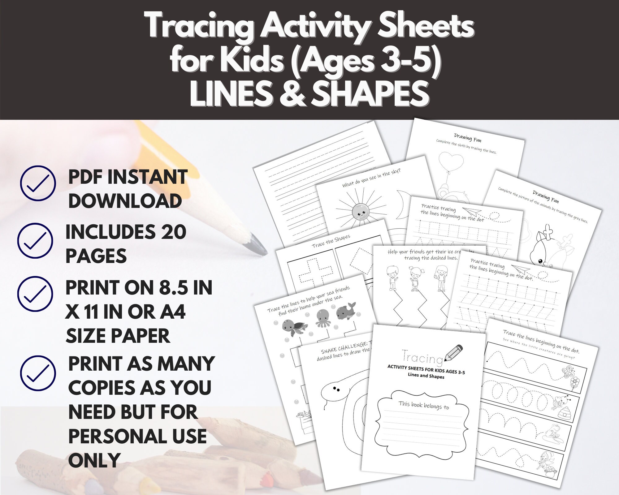 kids activity sheets pdf