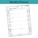 Printable Coloring Calendar, Monthly, Weekly and Daily Planner, Undated ...