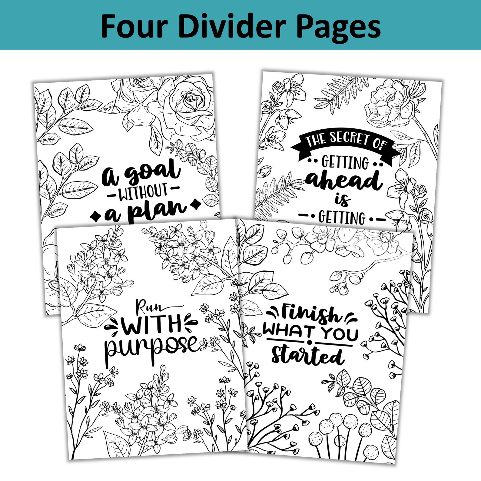 Printable Coloring Calendar, Monthly, Weekly and Daily Planner, Undated ...