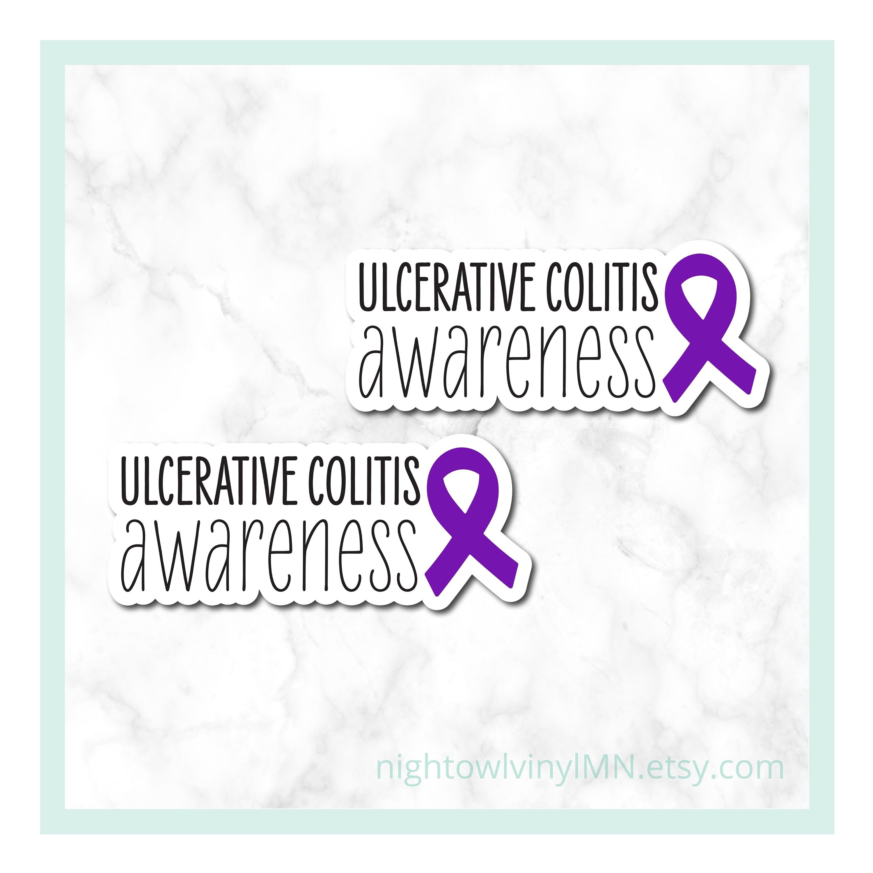 Ulcerative Colitis Awareness Stickers Set of 2 Glossy Etsy