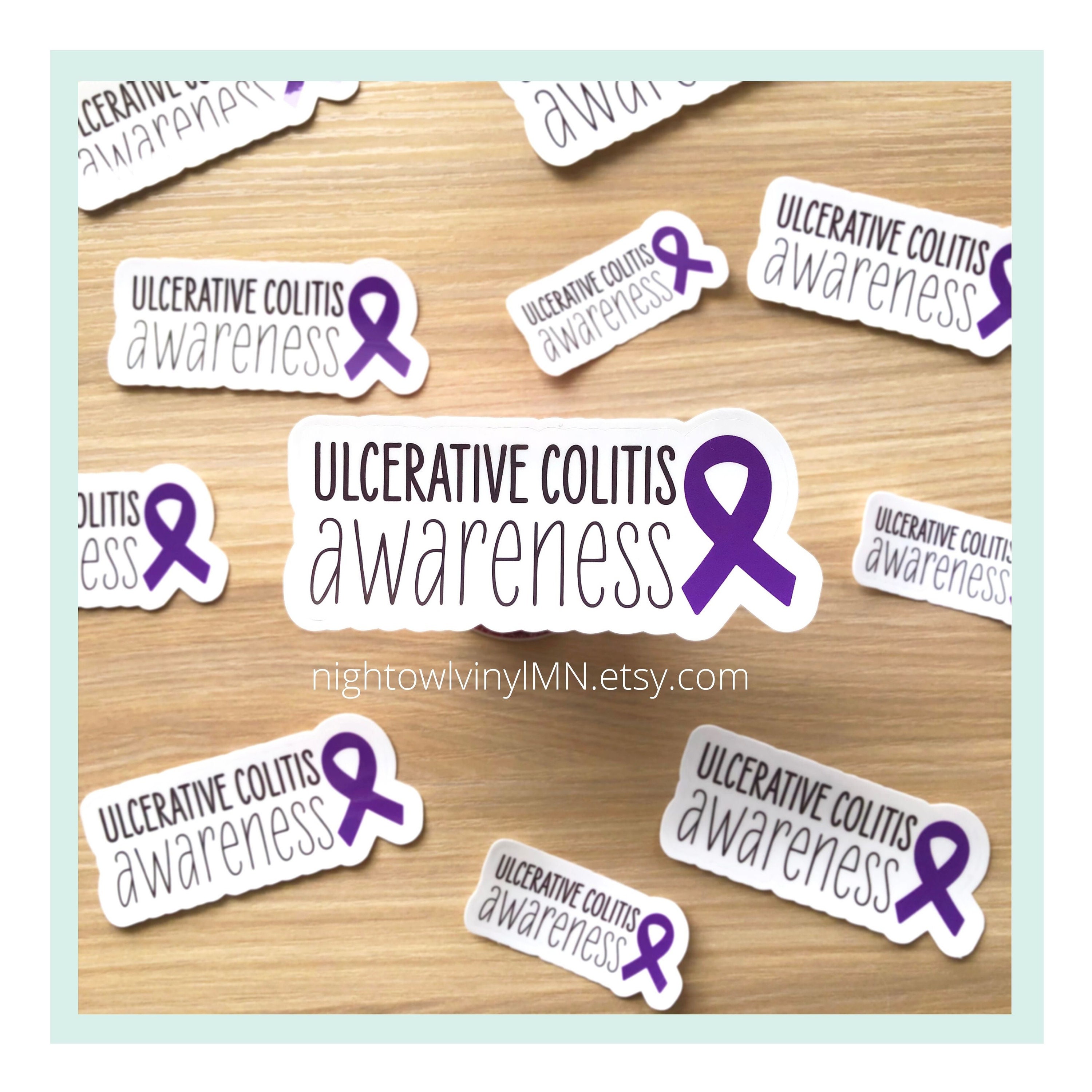 Ulcerative Colitis Awareness Stickers Set of 2 Glossy Etsy