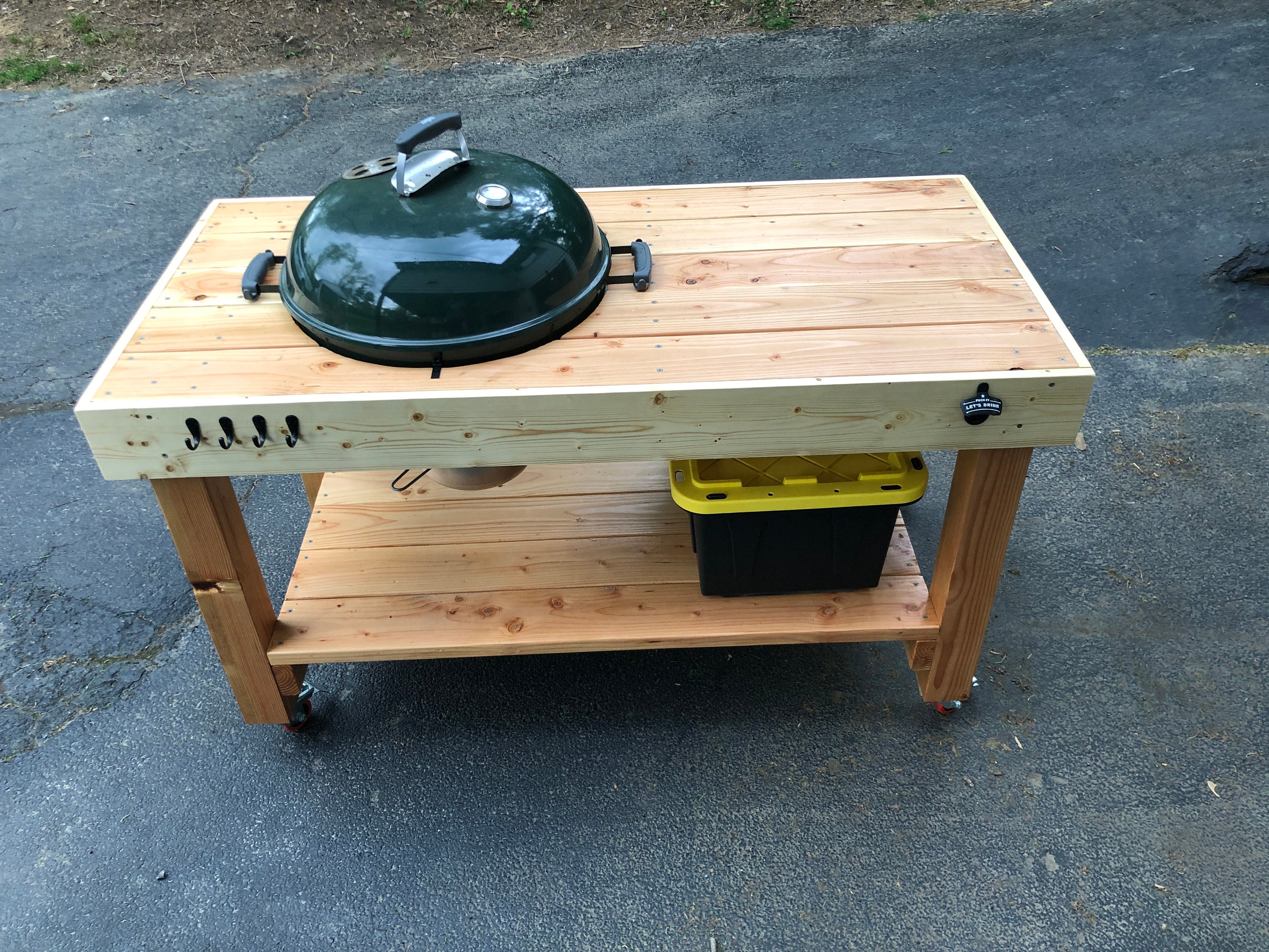 Custom Design er Charcoal Grill Table Build Plans Etsy