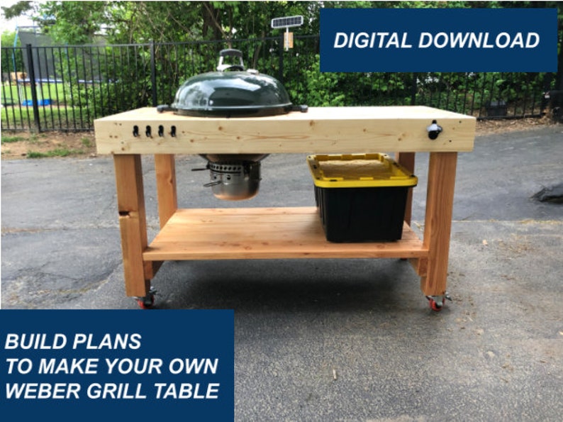 DIY er 22 Kettle Grill Table Build Plans Etsy